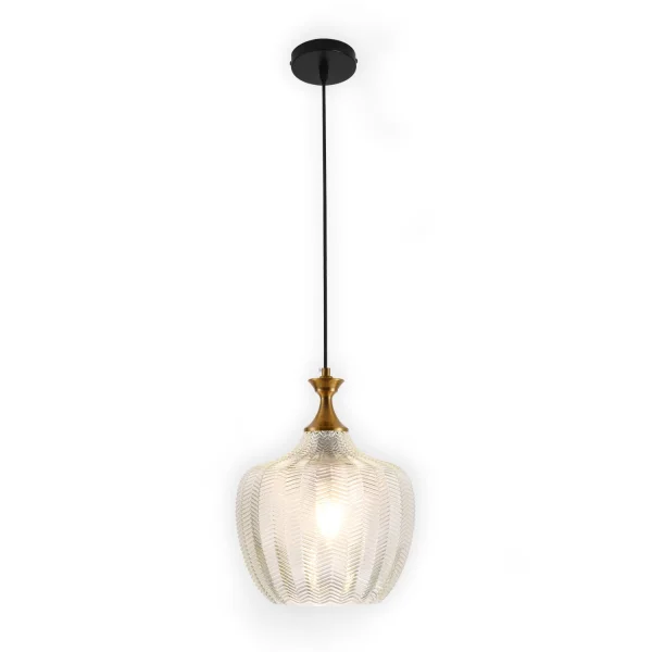 CANDEEIRO DE TECTO DE CRISTAL BRANCO Ø 26 CM ROGAN