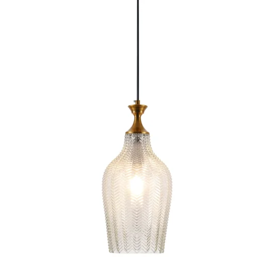CANDEEIRO DE TECTO DE CRISTAL BRANCO Ø 19 CM ROGAN