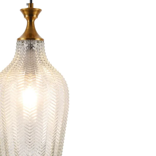 CANDEEIRO DE TECTO DE CRISTAL BRANCO Ø 19 CM ROGAN