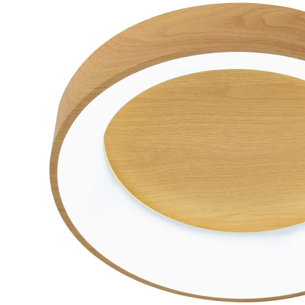 LÂMPADA DE TECTO DE 64 W LED REGULÁVEL COM BOTÃO DE CONTROLO DE IMITAÇÃO DE MADEIRA HARALD