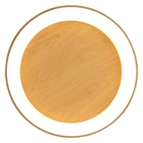 PLAFON LED 96 W REGULÁVEL COM BOTÃO DE COMANDO DE IMITAÇÃO DE MADEIRAHARALD