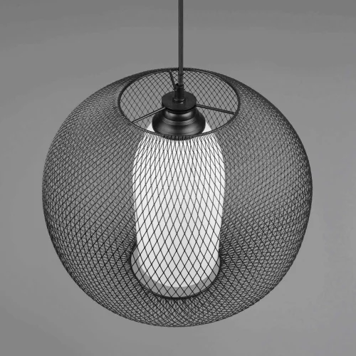 CANDEEIRO DE TECTO EM METAL GRELHA PRETO IDRIS