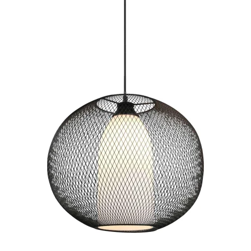 CANDEEIRO DE TECTO EM METAL GRELHA PRETO IDRIS