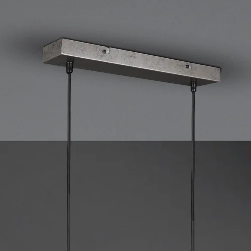 CANDEEIRO DE TECTO 4 LUZES EM METAL NÍQUEL ANTIGO NIELS