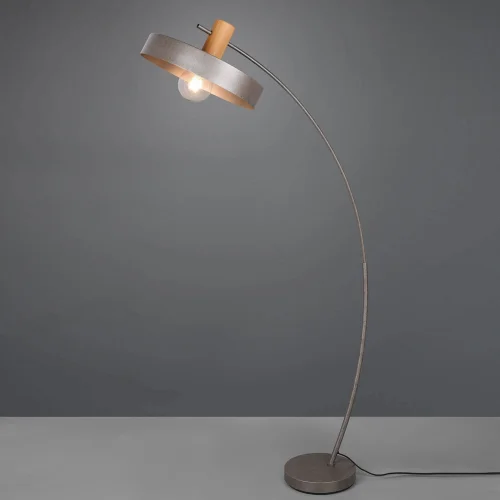 CANDEEIRO DE PÉ METAL NÍQUEL ANTIGO NIELS