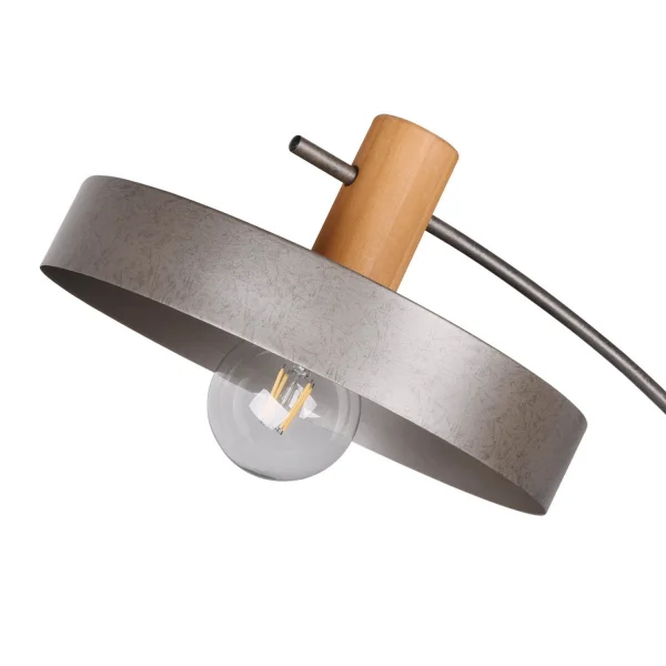 CANDEEIRO DE PÉ METAL NÍQUEL ANTIGO NIELS