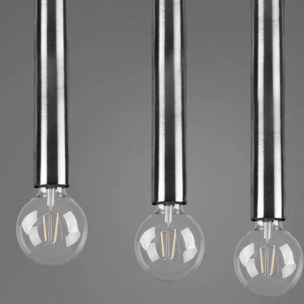 CANDEEIRO DE TECTO 4 LUZES NÍQUEL METAL MATE SULLIVAN