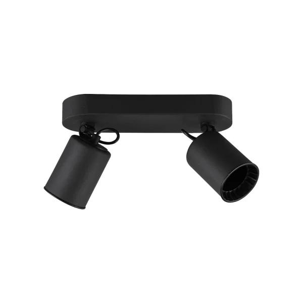 HOLOFOTES 2 LUZES DE METAL PRETO GU10 WERNER