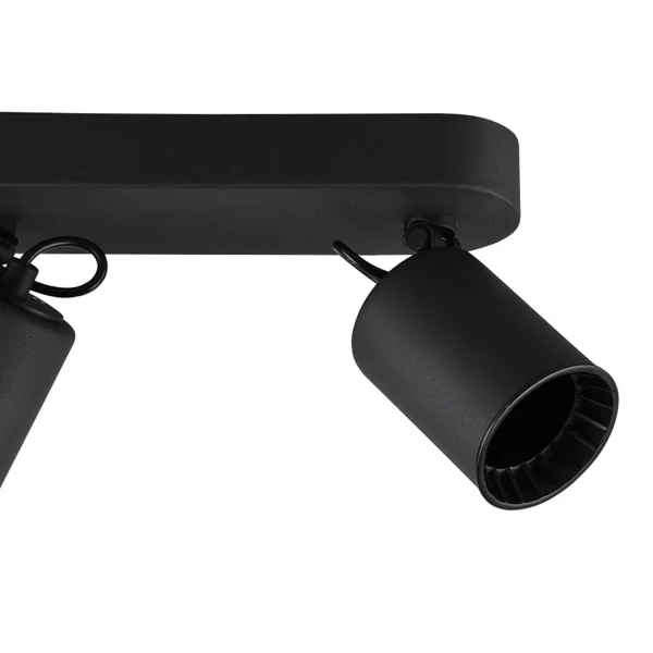 HOLOFOTES 2 LUZES DE METAL PRETO GU10 WERNER