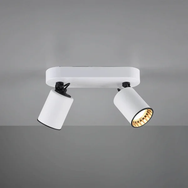 HOLOFOTES 2 LUZES DE METAL BRANCO GU10 WERNER