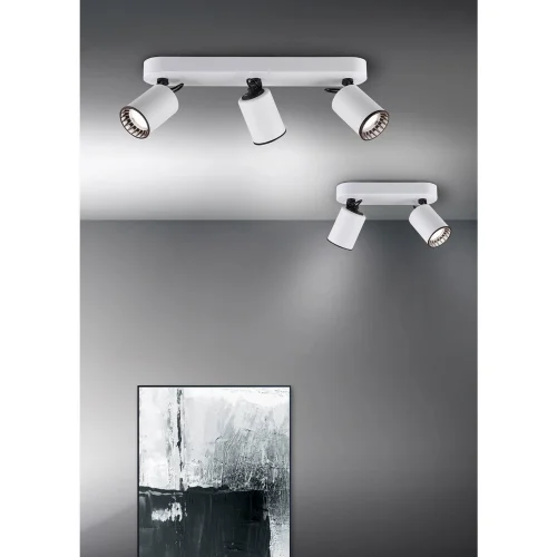 HOLOFOTES 2 LUZES DE METAL BRANCO GU10 WERNER