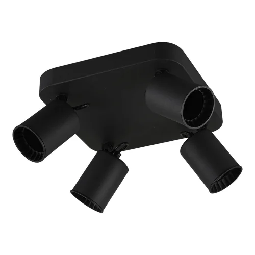 HOLOFOTES 4 LUZES DE METAL PRETO GU10 WERNER