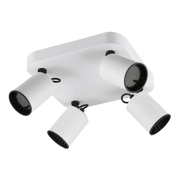 HOLOFOTES 4 LUZES DE METAL BRANCO GU10 WERNER