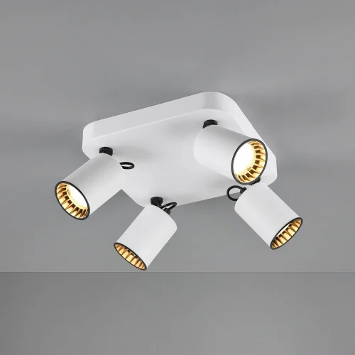 HOLOFOTES 4 LUZES DE METAL BRANCO GU10 WERNER