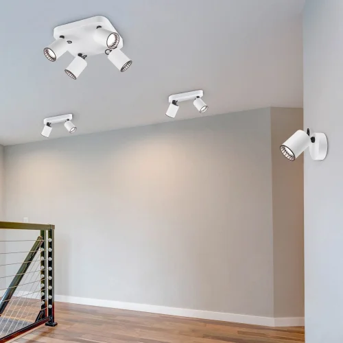 HOLOFOTES 4 LUZES DE METAL BRANCO GU10 WERNER