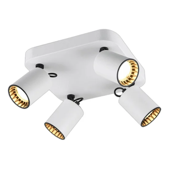 HOLOFOTES 4 LUZES DE METAL BRANCO GU10 WERNER