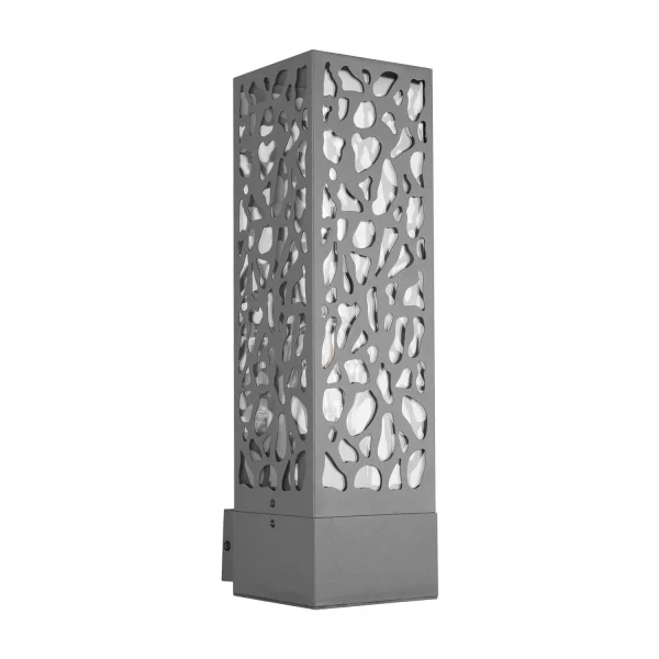 APLIQUE EXTERIOR EM AÇO ANTRACITE E27 IP44 JACARANDA