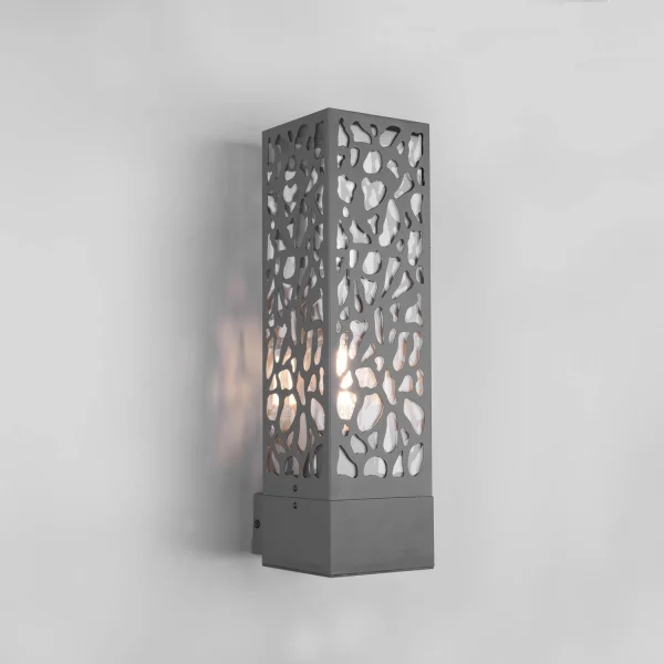 APLIQUE EXTERIOR EM AÇO ANTRACITE E27 IP44 JACARANDA