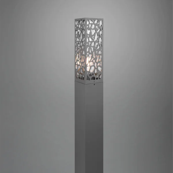 PÓLO EXTERIOR DE AÇO ANTRACITE E27 IP44 100 CM JACARANDA