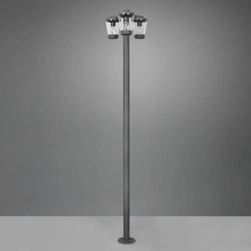 CANDEEIRO DE RUA 3 LUZES ANTRACITE E27 IP44 LOTUS