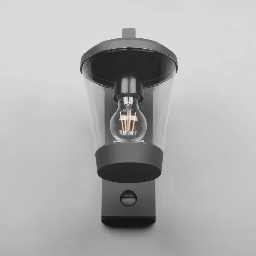 APLIQUE EXTERIOR ANTRACITA E27 IP44 COM SENSOR LOTUS