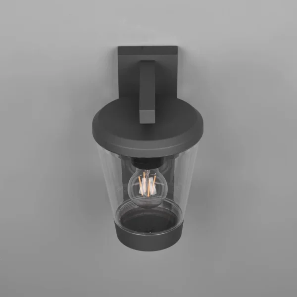 APLIQUE EXTERIOR ANTRACITA E27 IP44 COM SENSOR LOTUS