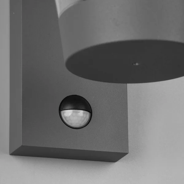 APLIQUE EXTERIOR ANTRACITA E27 IP44 COM SENSOR LOTUS