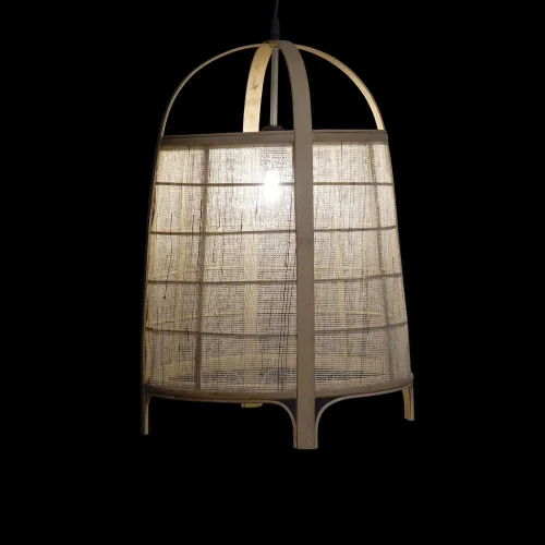 CANDEEIRO DE TECTO EM BAMBU E LINHO NATURAL KEIKO