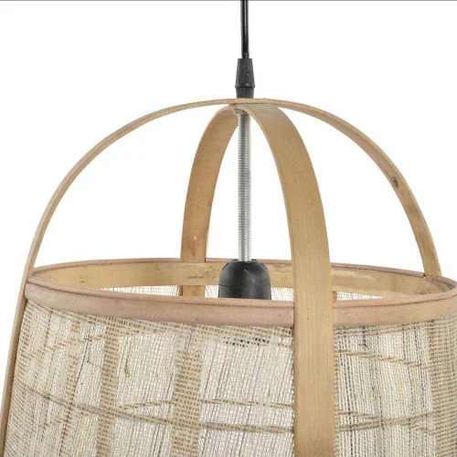 CANDEEIRO DE TECTO EM BAMBU E LINHO NATURAL KEIKO