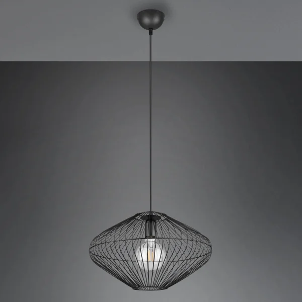 CANDEEIRO DE TECTO METAL PRETO E27 LILJA