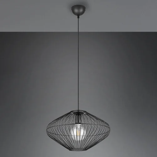 CANDEEIRO DE TECTO METAL PRETO E27 LILJA