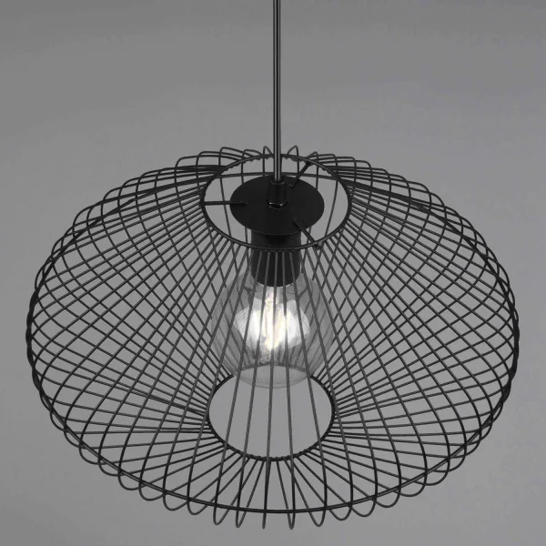 CANDEEIRO DE TECTO METAL PRETO E27 LILJA