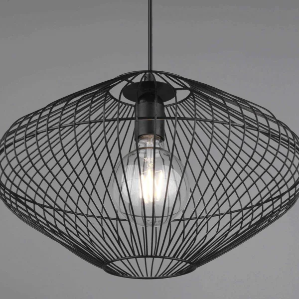 CANDEEIRO DE TECTO METAL PRETO E27 LILJA