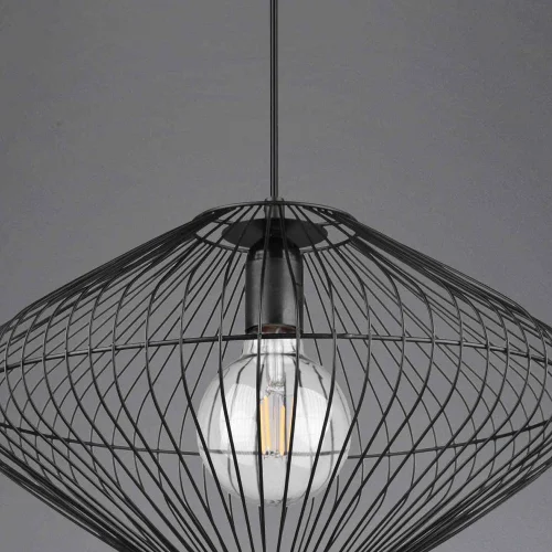 CANDEEIRO DE TECTO METAL PRETO E27 LILJA