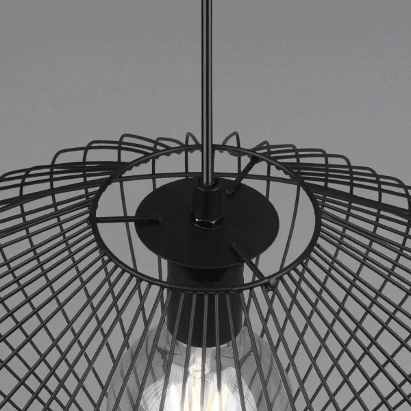 CANDEEIRO DE TECTO METAL PRETO E27 LILJA