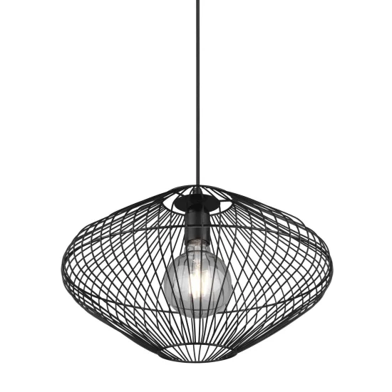 CANDEEIRO DE TECTO METAL PRETO E27 LILJA 2