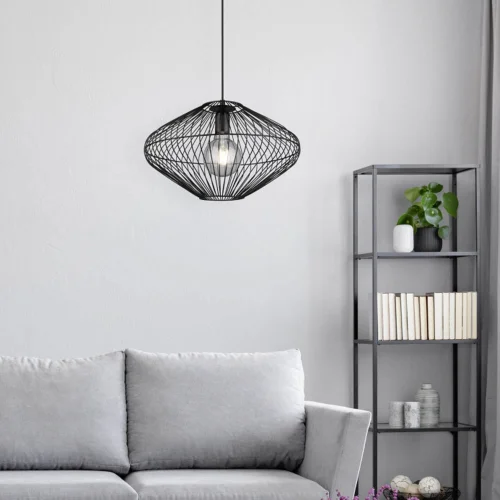 CANDEEIRO DE TECTO METAL PRETO E27 LILJA