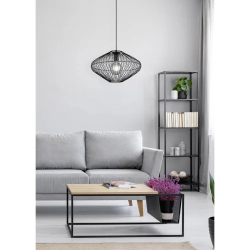 CANDEEIRO DE TECTO METAL PRETO E27 LILJA