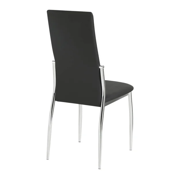 SILLA TAPIZADA LADY PU NEGRA