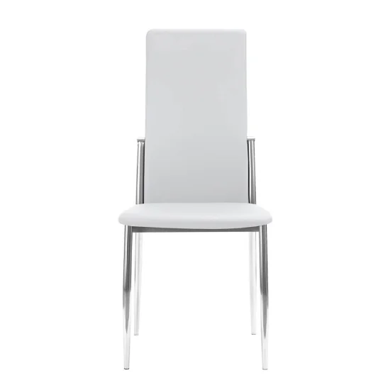 SILLA TAPIZADA LADY PU BLANCA 2