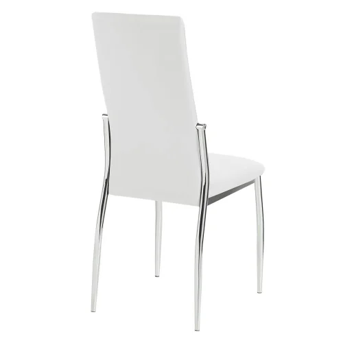 SILLA TAPIZADA LADY PU BLANCA