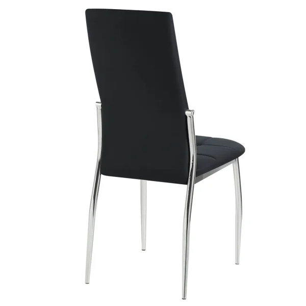 CADEIRA ESTOFADA LADY CAPITONE PU PRETA