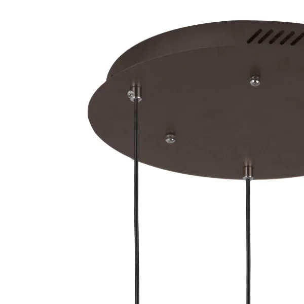 CANDEEIRO DE TECTO 3 LUZES FEBRUARY VIDRO CHAMPAGNE BASE CIRCULAR