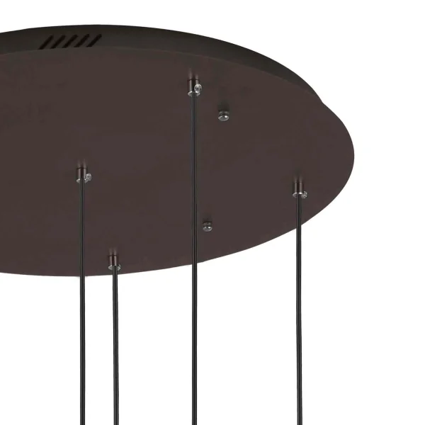 CANDEEIRO DE TECTO 6 LUZES FEBRUARY CRISTAL CHAMPANHE E27