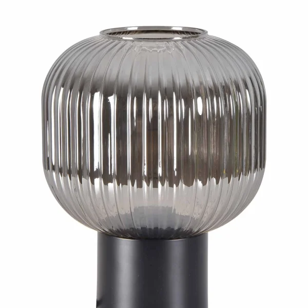 CANDEEIRO DE MESA COM ABAJUR FUMADO Ø20 E27 SHELBY