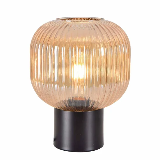 CANDEEIRO DE MESA COM ABAJUR ÂMBAR Ø20 E27 SHELBY
