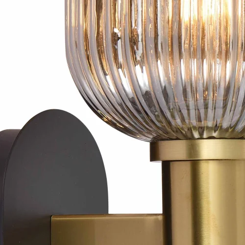 CANDEEIRO DE PAREDE COM ABAJUR FUMADO Ø19 E27 SHELBY