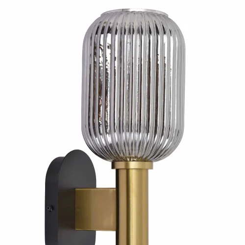 CANDEEIRO DE PAREDE COM ABAJUR FUMADO Ø19 E27 SHELBY