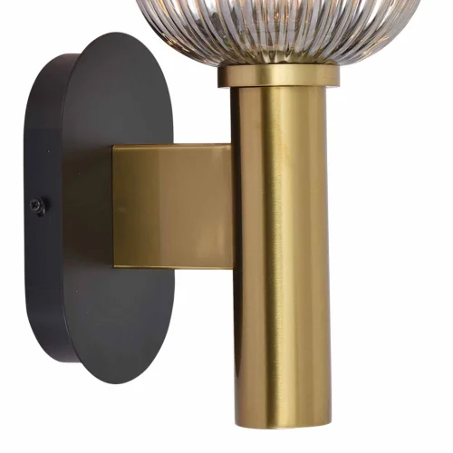 CANDEEIRO DE PAREDE COM ABAJUR FUMADO Ø19 E27 SHELBY