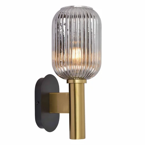 CANDEEIRO DE PAREDE COM ABAJUR FUMADO Ø19 E27 SHELBY